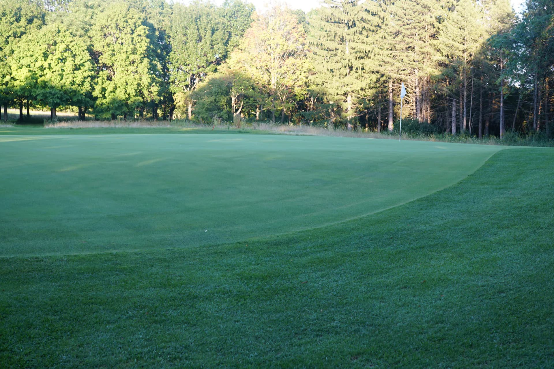 The 10th-hole green at Dretzka Golf Course, Milwaukee, Wisconsin (photographed 5 September 2022).