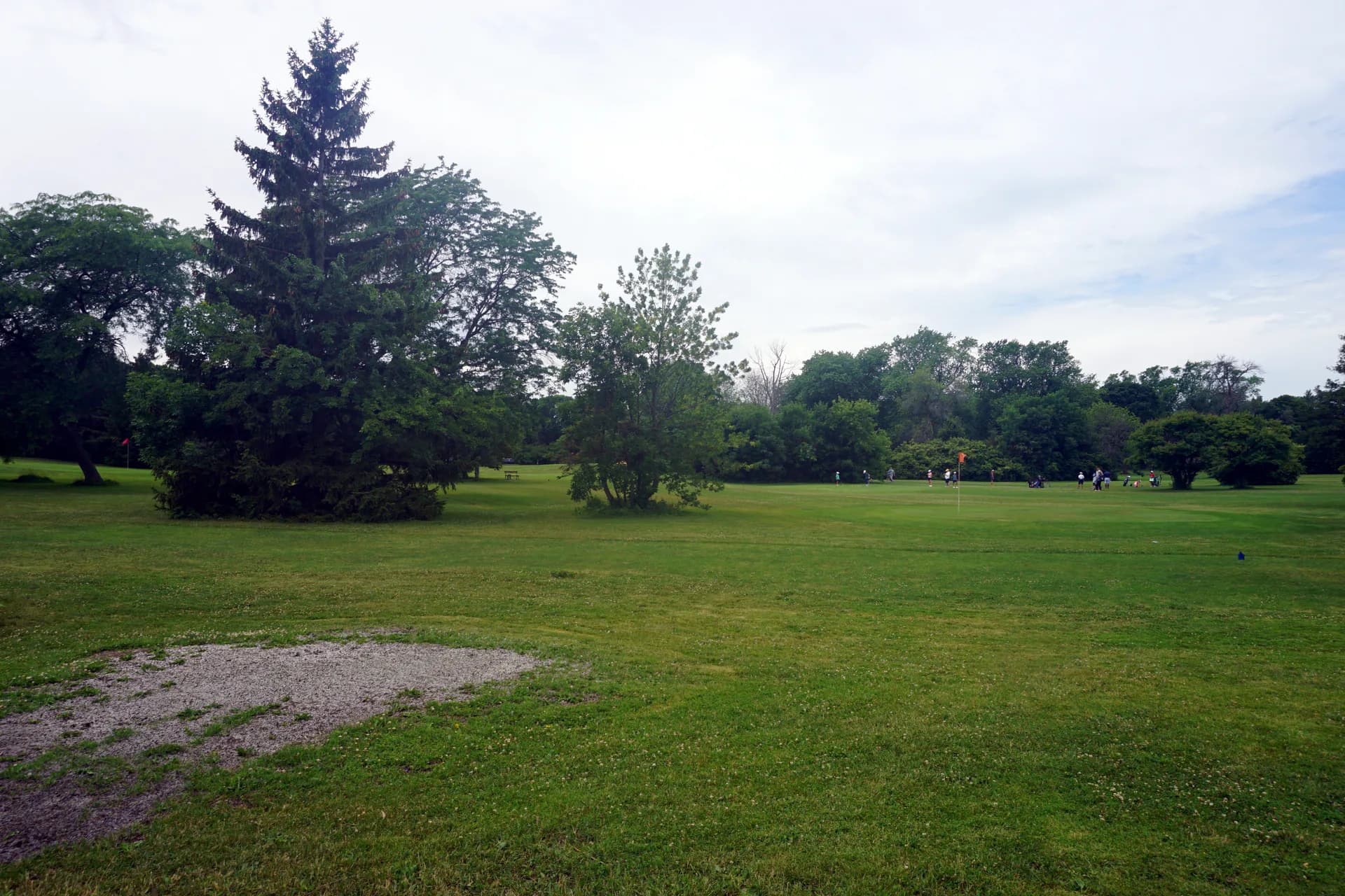 Lake Park Golf Course fairway and greens, Milwaukee, Wisconsin (taken 11 July 2022; white-balance update 17 November 2024).